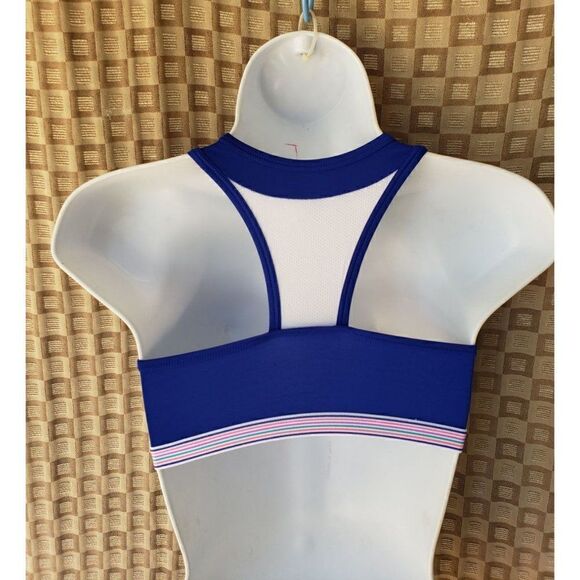 Girls Training Sports Bra MediumFlex Seamless Pullover Blue Active Wear NWOT - Picture 5 of 8